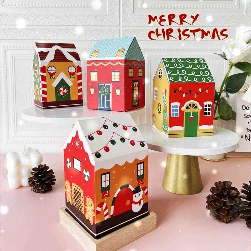 

[ORGM] Kotak Kado Natal Gift box Natal Souvenir Natal Goodiebag Natal Kotak Lucu Bentuk Rumah