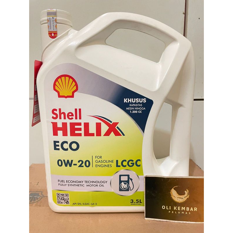 Oli Shell Helix ECO 0W-20 3.5L Original Barcode