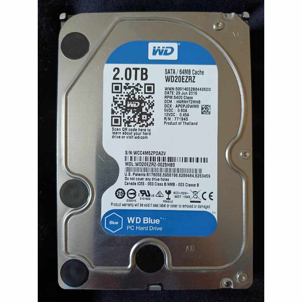 hdd internal wd blue 2tb (second)