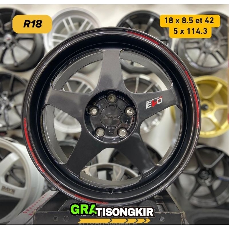 velg mobil racing R18 SPOON FLOW FORMING LEBAR 8,5 velg mobil ring 18 velg racing mobil import termu