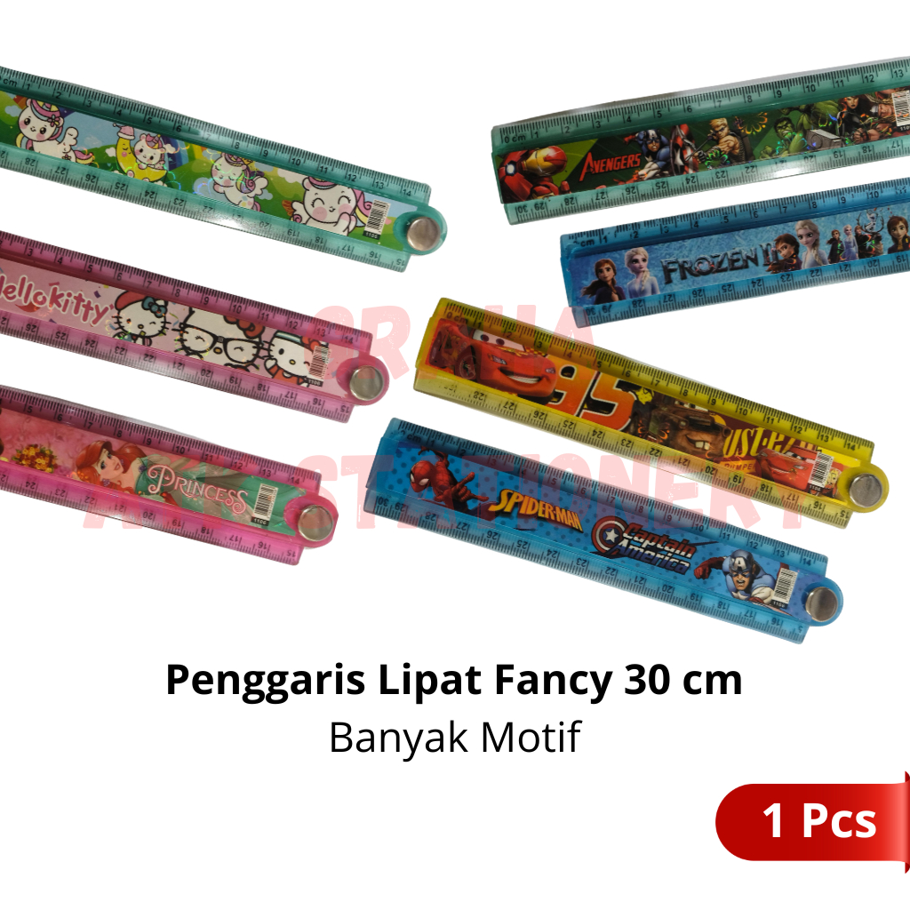 

[1 Pcs] Penggaris Lipat 30cm Fancy Motif 1106 / Rol / Garisan Lipat 30cm Fancy Motif 1106