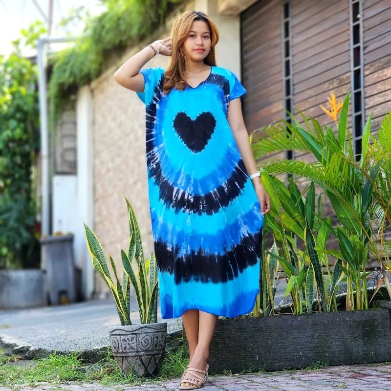 Daster Pelangi Spiral Panjang Bali