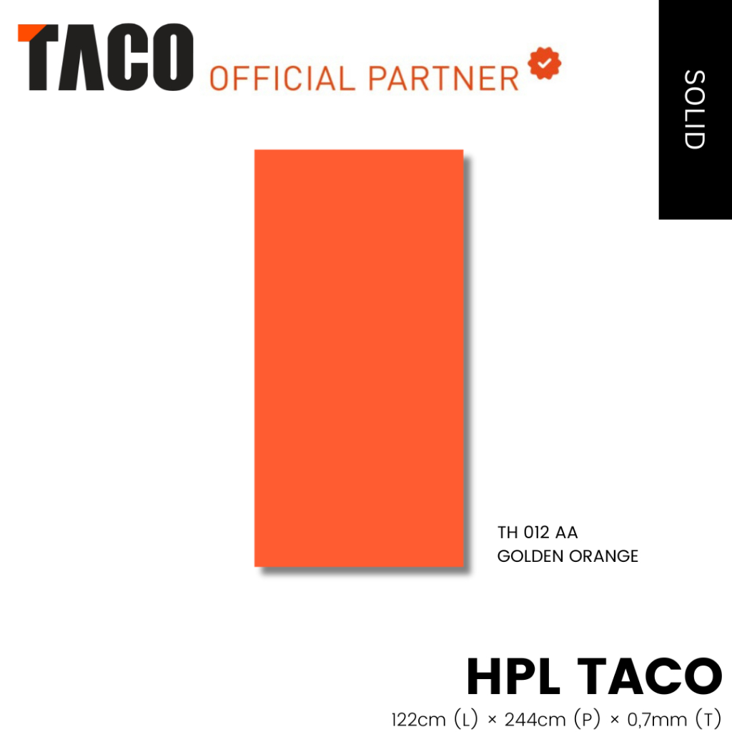 HPL TACO SOLID TH 012 AA GOLDEN ORANGE