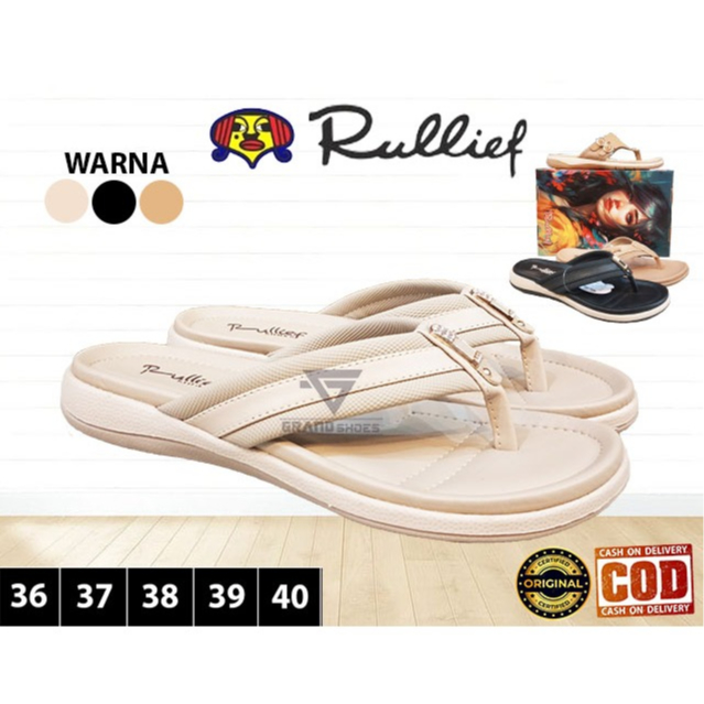 RULLIEF RULLIEF sendal sandal jepit kasual wanita perempuan dewasa murah original