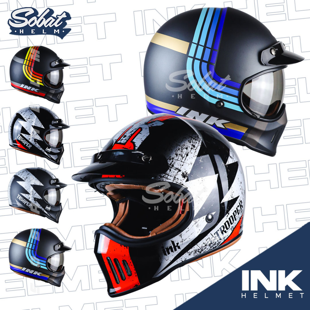 Helm INK Trooper Motif Helm Full Face SNI