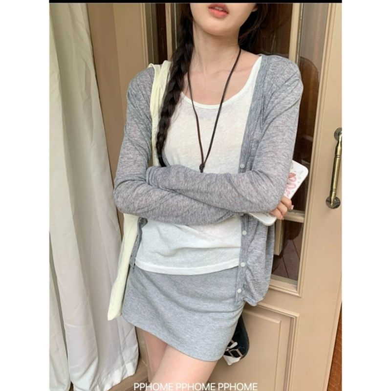 LUARAN/CARDIGAN KAOS TIPIS IMPORT