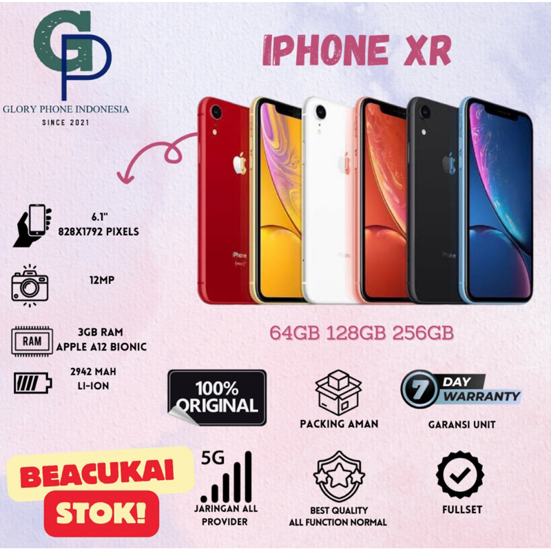 ip XR 64GB 128GB 256GB second bekas original terdaftar beacukai