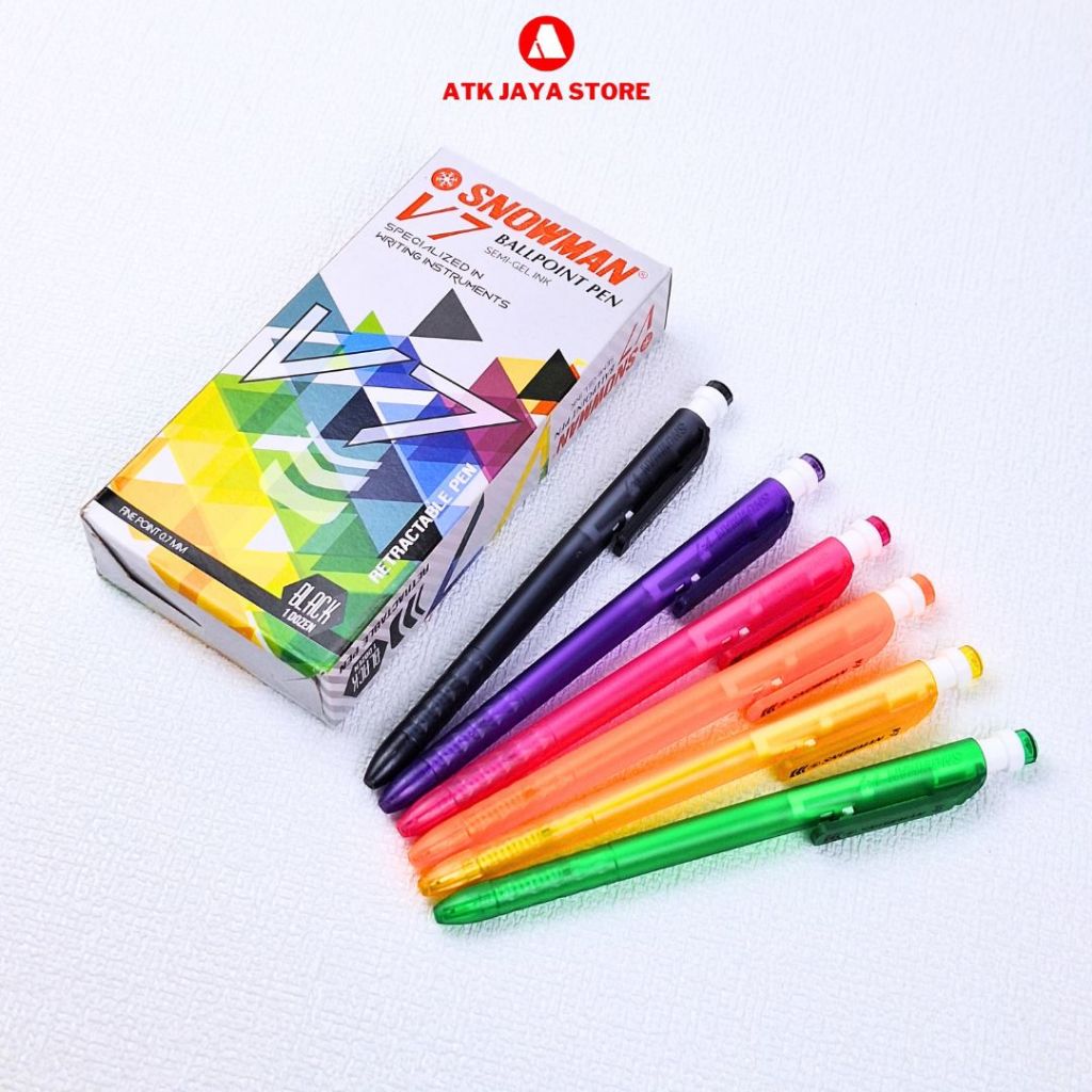 

Pulpen Snowman V7 | bolpen semi gel snowman | bolpen ecer cetik snowman