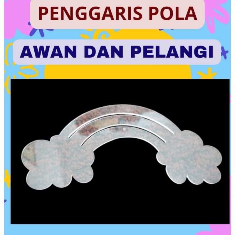 

Penggaris Pola Menggambar Pelangi,Bulan Bintang,Matahari Bahan Akrilik Bening 2 mm Ukuran A3