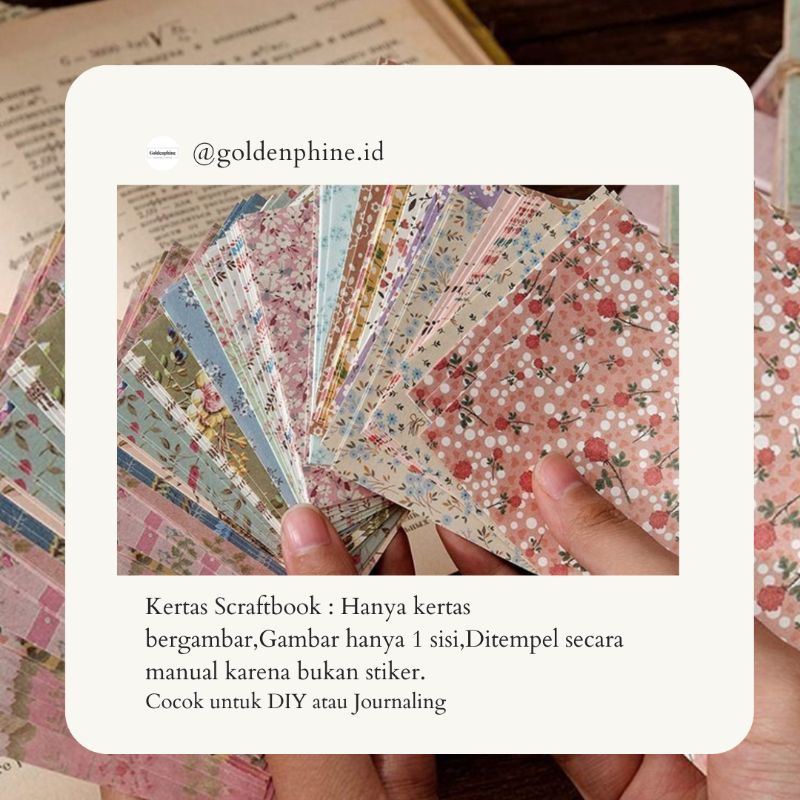 

(Baca Deskripsi) Paper Scrapbook,Kertas Jurnaling versi Bunga