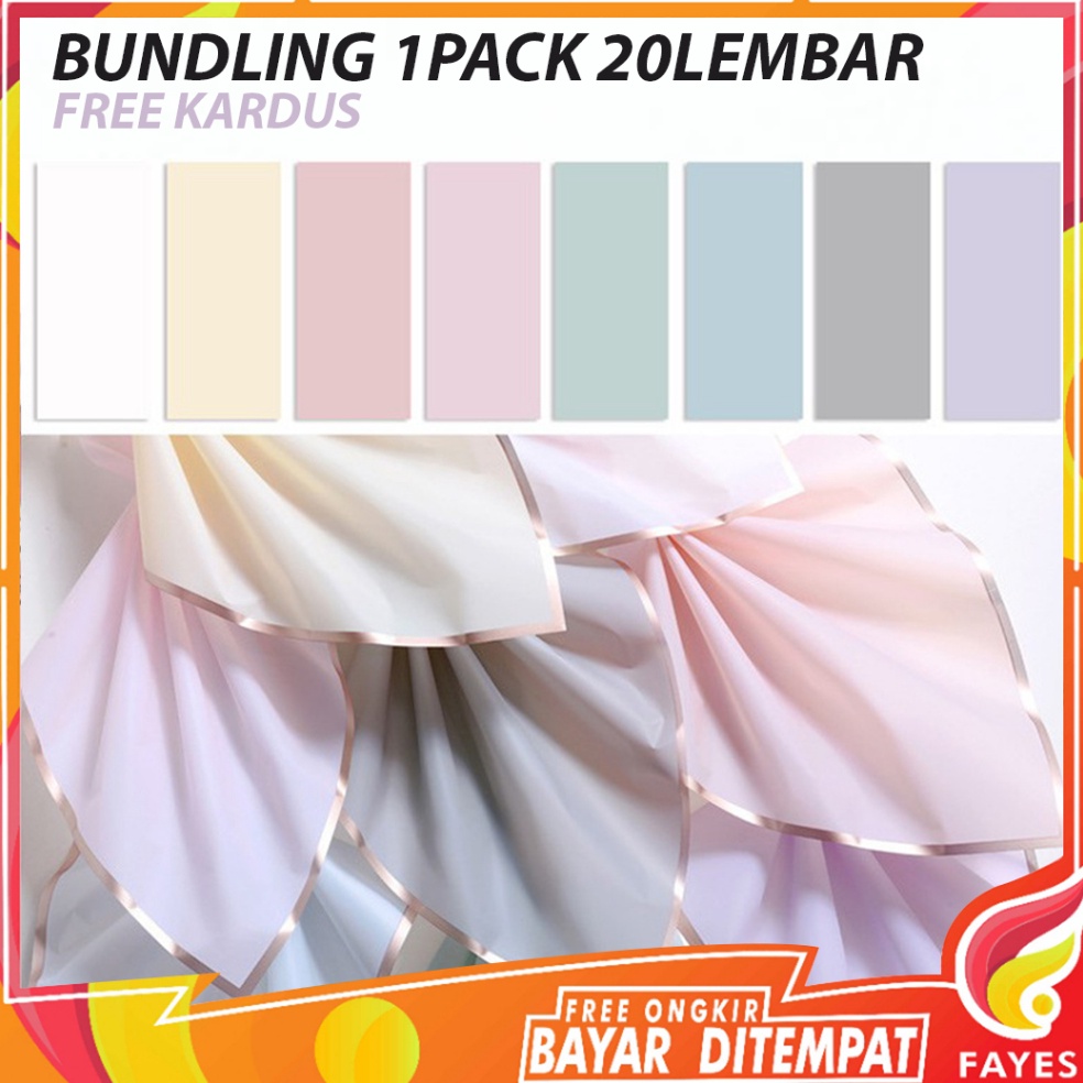 

Segera Beli 7 BUNDLING 1 PACK ISI 2 LEMBAR Kertas Bunga Line Color Waterproof Flower Wrapping Kertas Buket Bunga Kertas Kado Flower Paper bouquet Cellophane papper COD