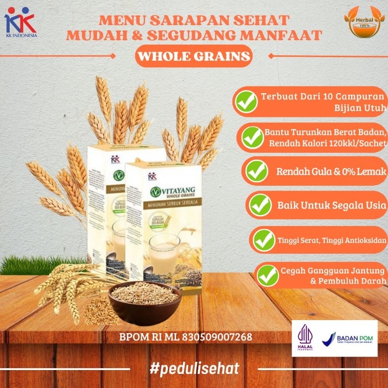 

WHOLE GRAINS/SEREAL "15 Sachet" - Menu Sarapan Sehat "Kacang-Kacangan, Gandum, Umbi-Umbian, Jamur