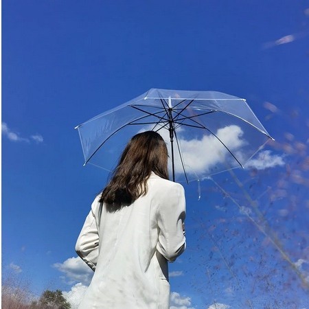 Payung Transparan Payung Besar Payung Anak Bening Warna Warni - Kuning