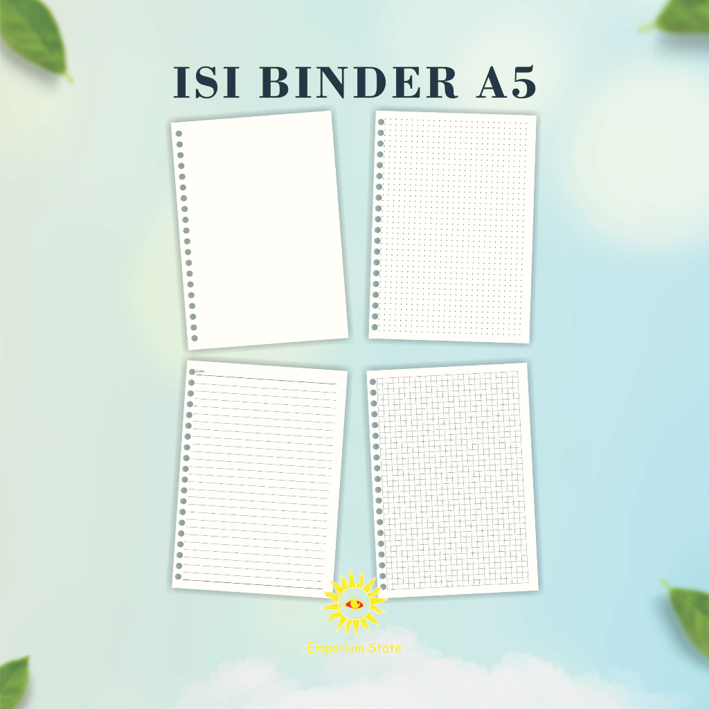 

[Aink Media] 50 Isi Binder Loose Leaf A5 HVS Paper