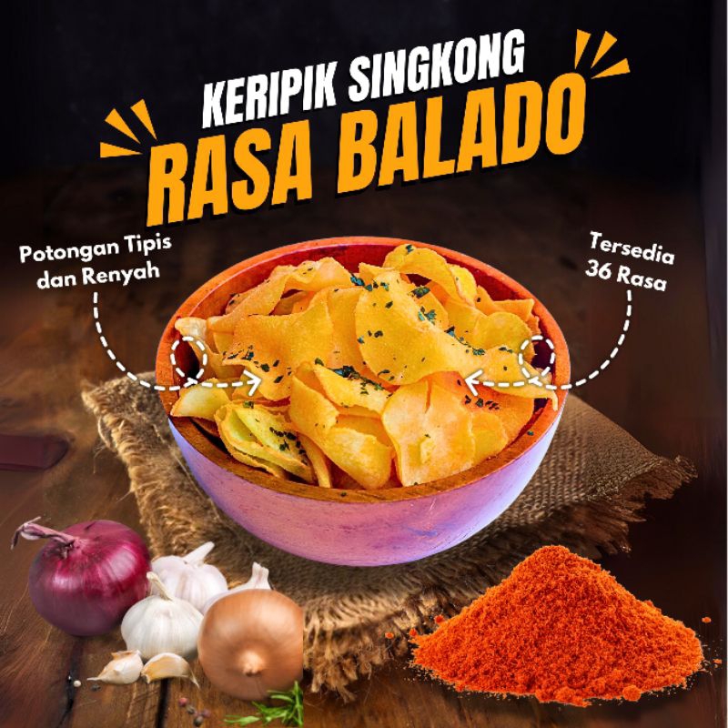 

Keripik Singkong Balado Renyah dan Krispy