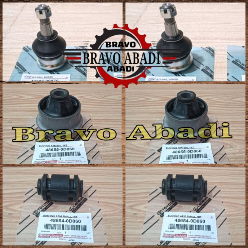 Bushing Arm Besar + Kecil + Ball Joint Vios Gen 1 2002 2003 2004 2005 2006