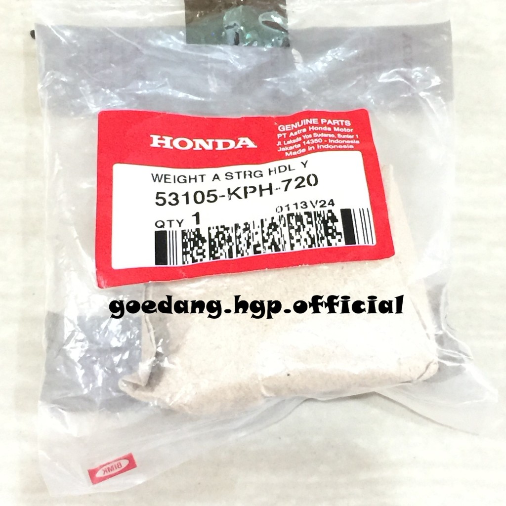 Weight A Steering Handle KHARISMA SUPRA X 125 ORIGINAL AHM 53105KPH720