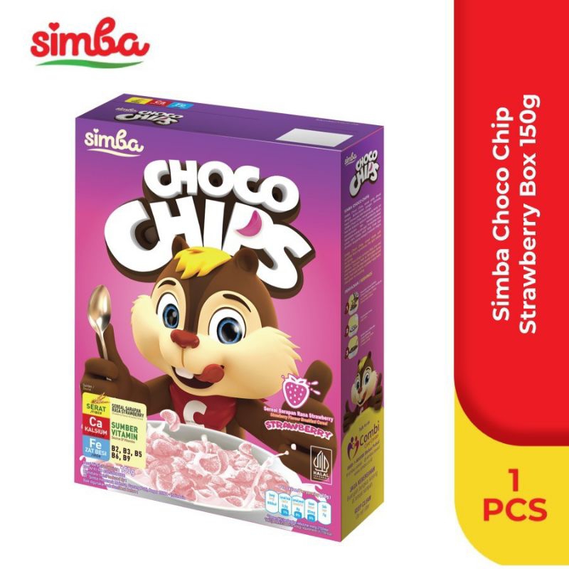 

SIMBA Choco Chips Strawberry Box 150 gr Exp November