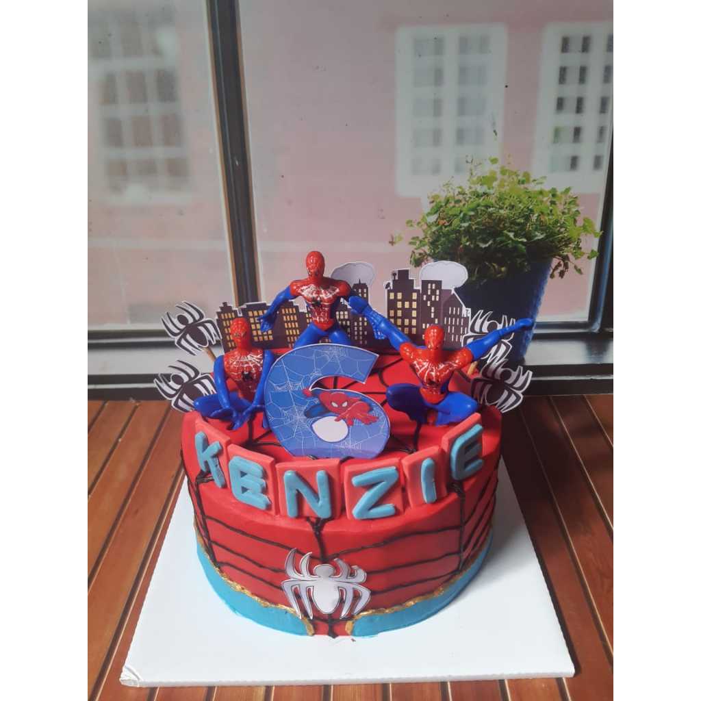 

tart / kue ulang tahun tema spiderman