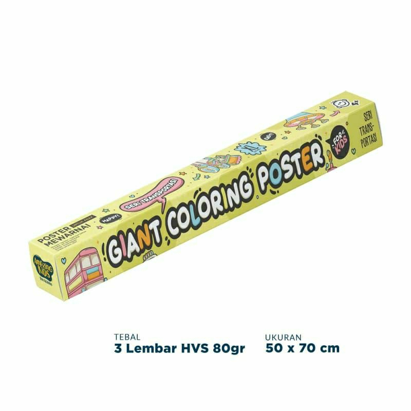 

GIANT COLORING POSTER - Kendaraan isi 3 Lembar Jumbo