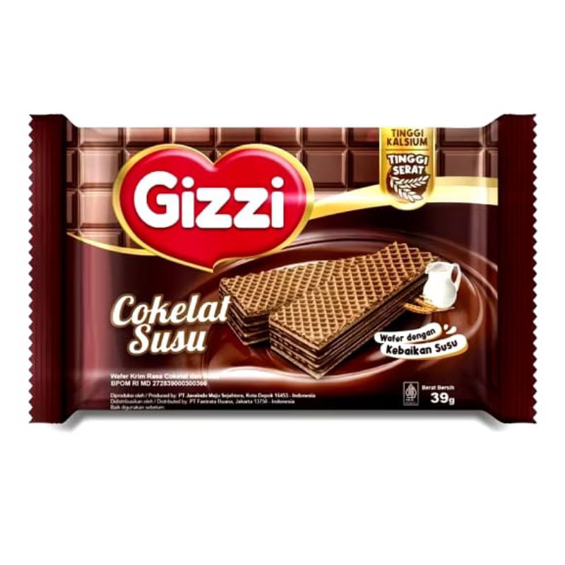 

Wafer GIZZI Coklat Susu (10 x 39 gr)