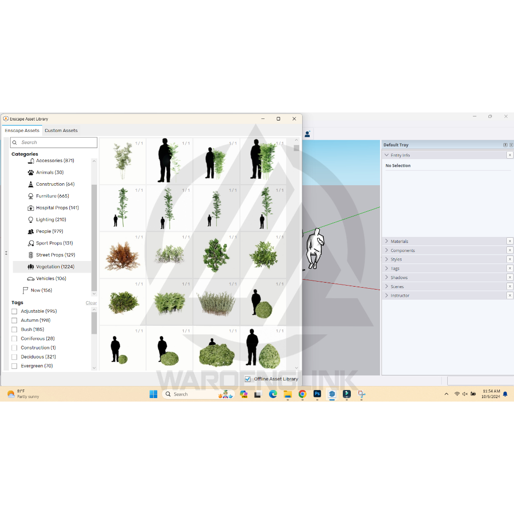 Enscape 4.2 plus 3000+++ asset library offline Terbaru 2025 Video Tutorial Install Windows Full
