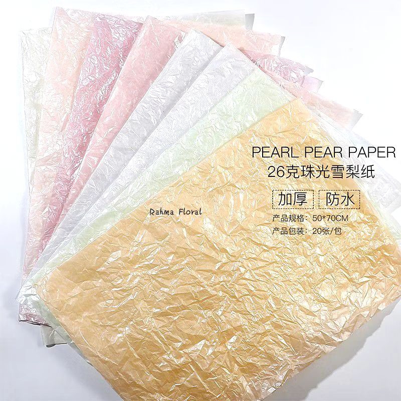 

RF || Kertas bunga Pearl Paper / Pearly Snow Pear Paper / Wrapping paper / Kertas Bunga Buket Waterproof