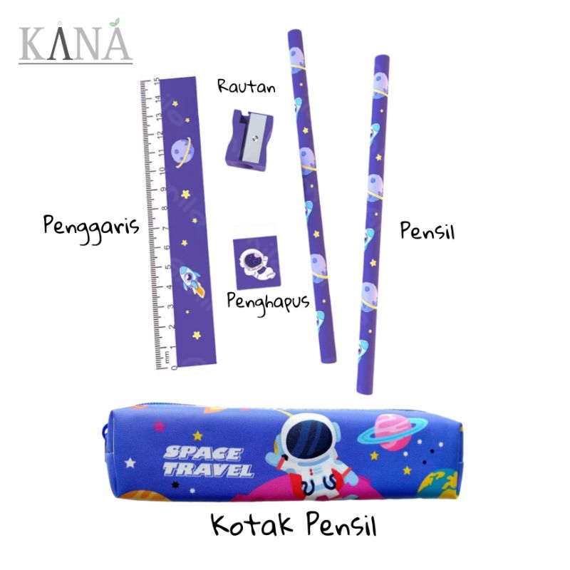 

Set Alat Tulis Anak Karakter Asronot 6in1 Set Kotak Pensil Alat Tulis Sekolah Anak 6 in 1 Penghapus Penggaris Pensil Kotak Pensil Rautan Anak