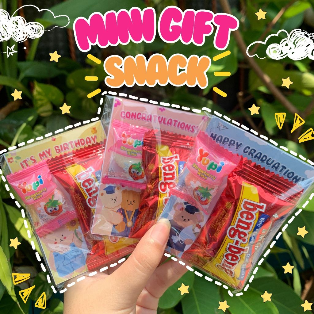 

[ KADO MOENGIL ] MINI GIFT SNACK COKLAT BENG BENG PERMEN YUPI / HADIAH UNIK BISA CUSTOM UCAPAN SEHARI JADI