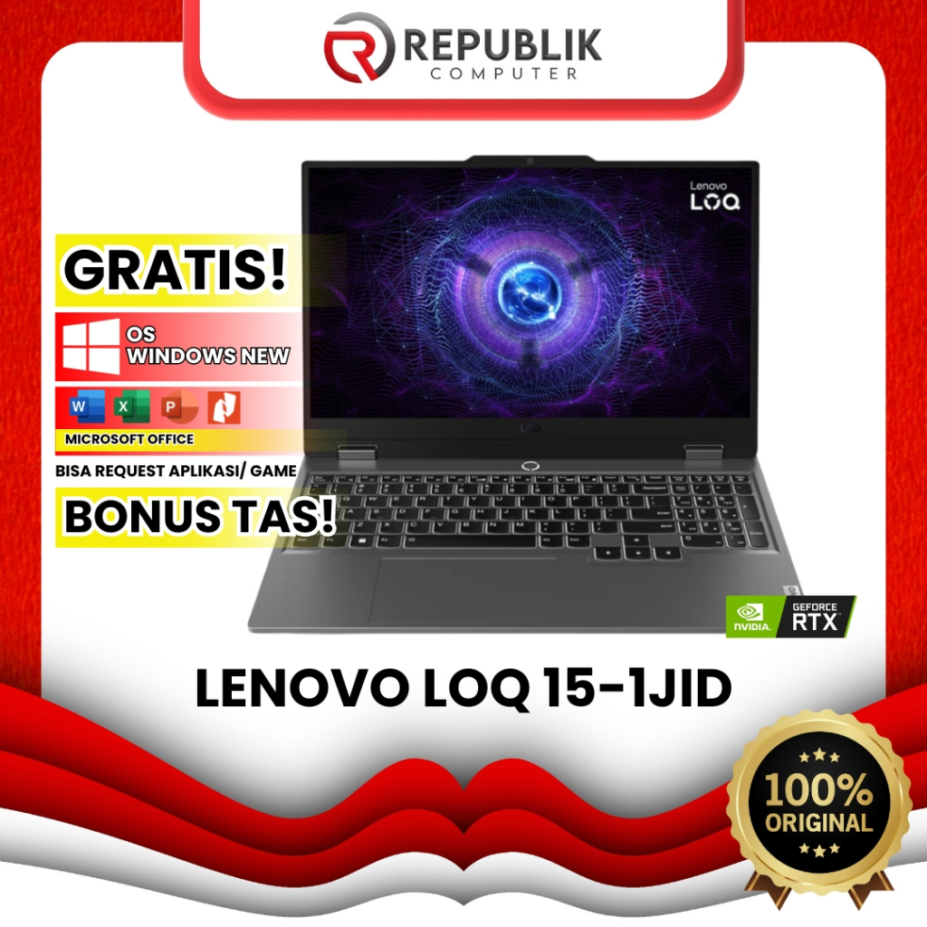 Lenovo  LOQ 15 GAMING 1JID RTX3050 ORIGINAL RAM BESAR