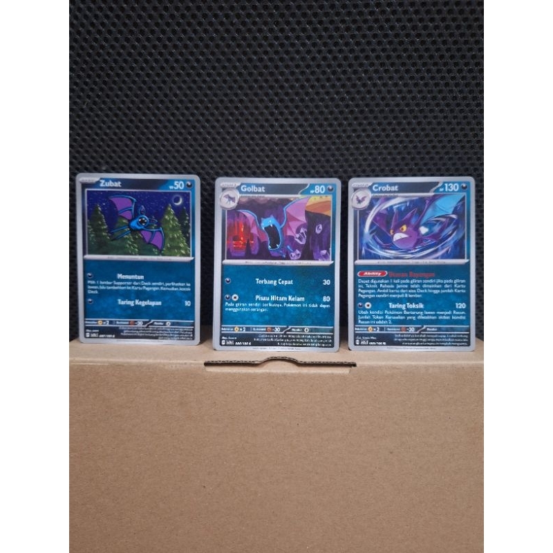 Kartu Pokemon Zubat - Golbat - Crobat