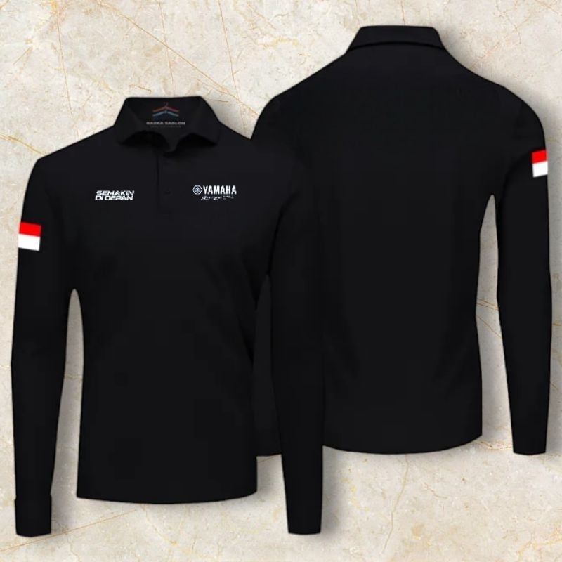 Kaos Krah Lakos PE Yamaha Baju Yamaha Hitam Lengan Panjang