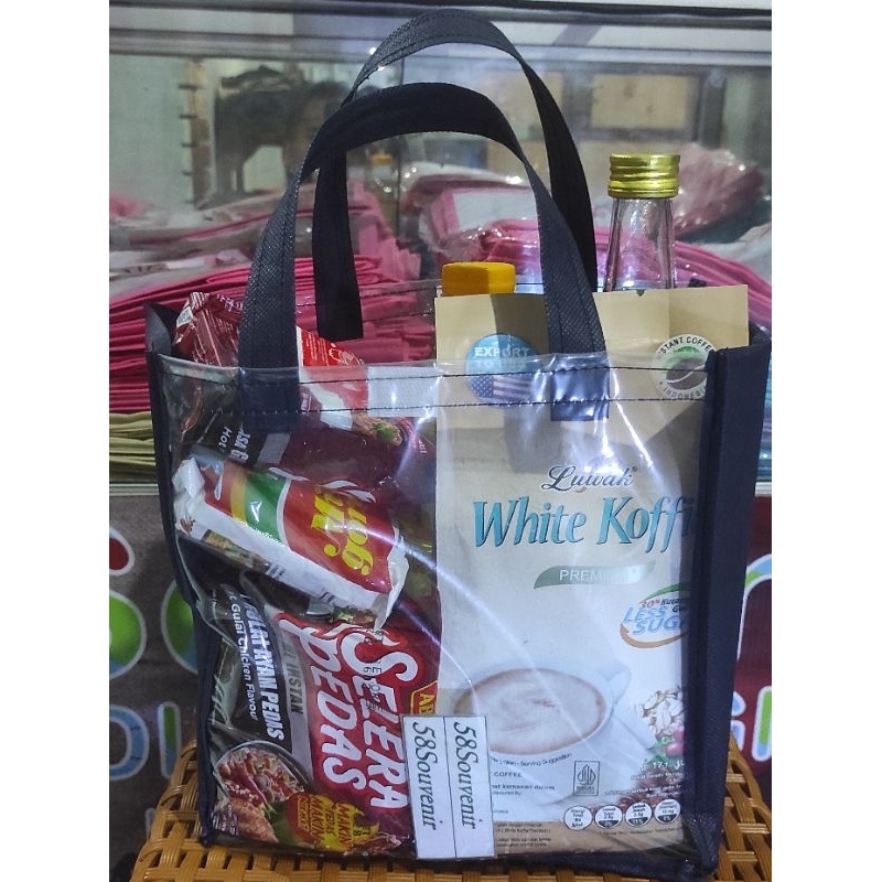 

cod BAHAN TEBAL Tas bag Snack Tas mika tas Balen lahiran menarik tas bingkisan mika ukuran P20cm T20Cm L10Cm menarik