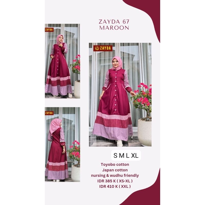 ZAYDA ZG67 MAROON GAMIS