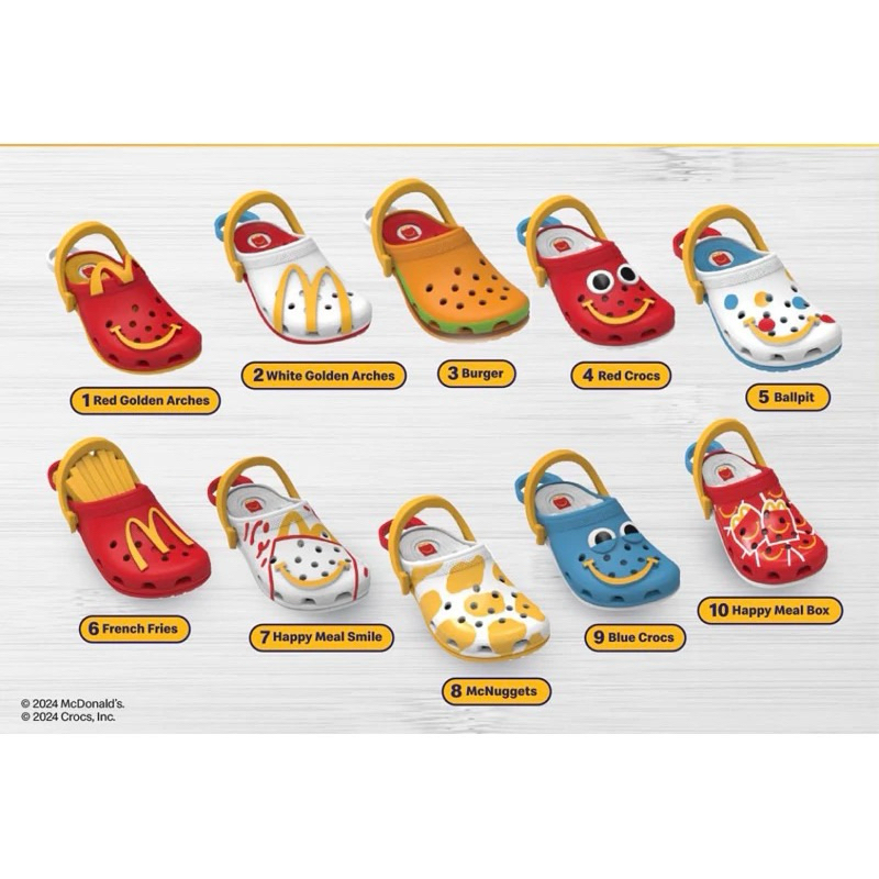 READY Original bag charm mcd mcdonalds mini Crocs sepatu sandal gantungan kunci gantungan tas select