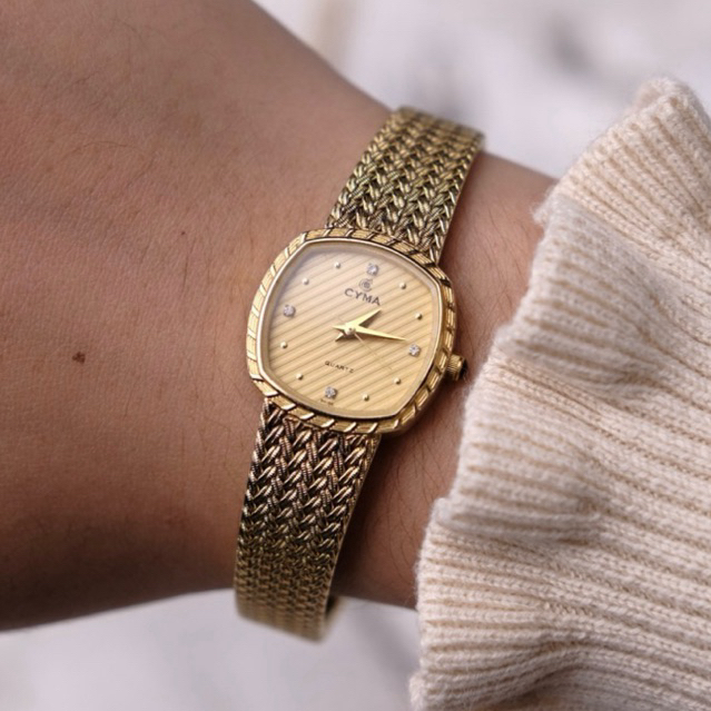 Vintage Ladies Watch CYMA INTEGRATED GOLD