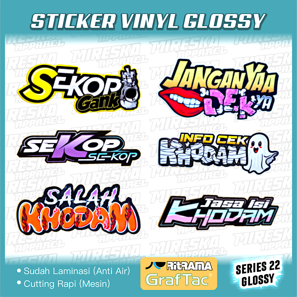 Terbaru Stiker Viral Glossy Terlaris Racing Series 22 | Stiker Viral | SEKOP GANK SALAH KHODAM INFO 