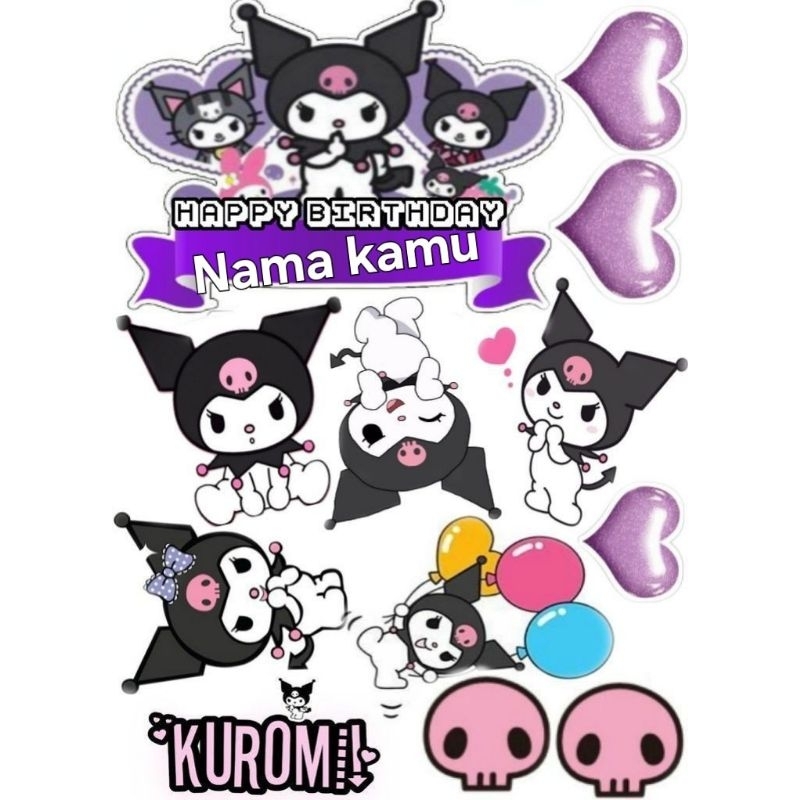 TOPER CAKE/TOPER KUE ULTAH/TOPER FULL STIK KARAKTER CUSTOM NAMA MURAH