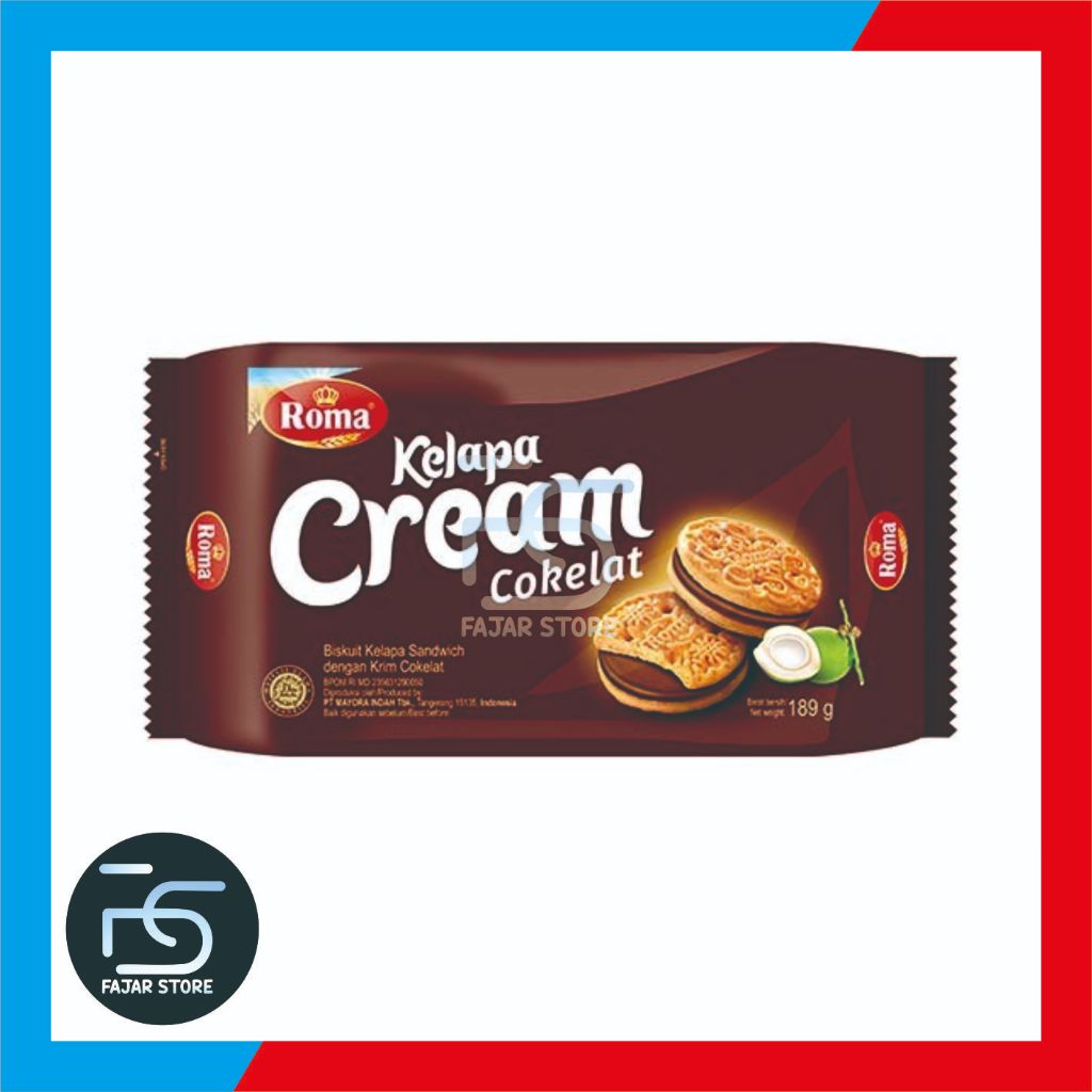 

Roma kelapa cream cokelat / cream vanila 189gr