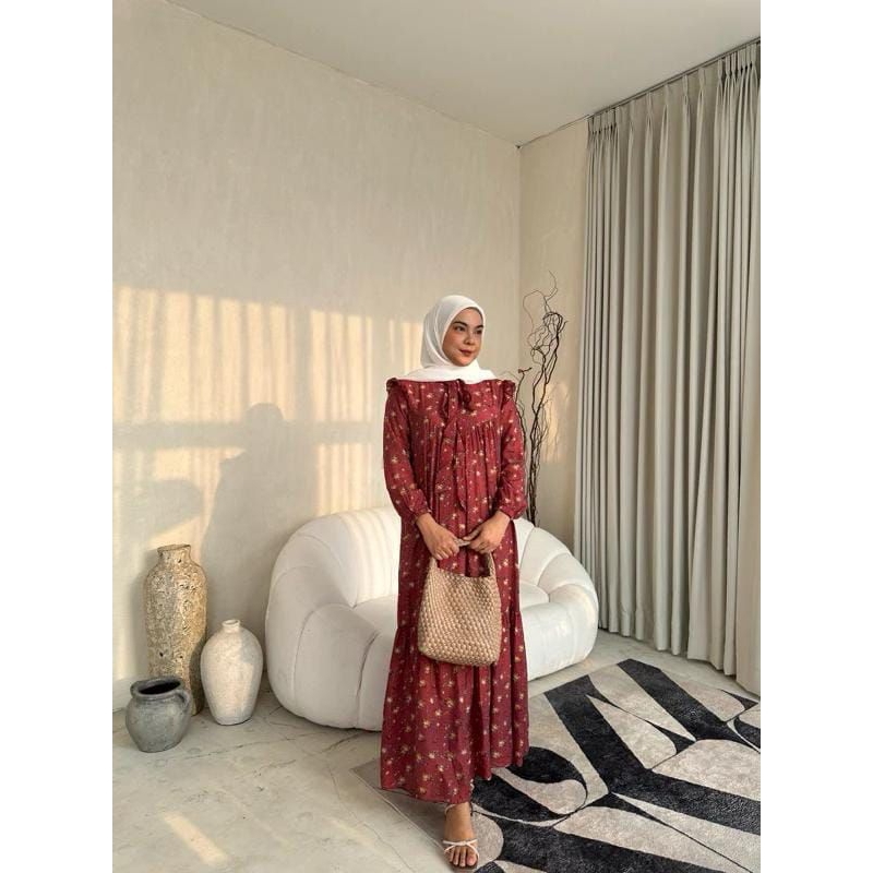 Yoya Gamis Sutra Medina Maroon