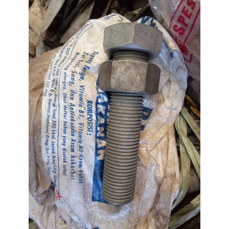long as drat stud bolt m52 52 mm pitch 5.00 x 25 cm hot dip hotdip HDG galvanis HTB 2H