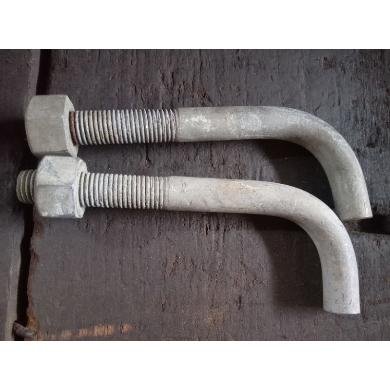 angkur angker anchor bolt baja as s45c hotdip hot dip galvanis HDG HTB a325 m16 16 mm ( 5/8 ) x 15 c