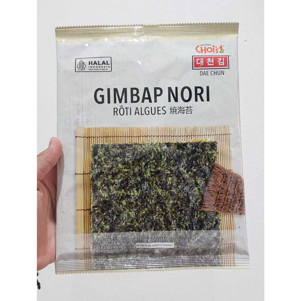 

GIMBAP NORI DAECHUN 10 LEMBAR | RUMPUT LAUT PANGGANG KOREA | ROASTED SEAWEED FOR SUSHI, GIMBAB, DIMSUM, RAMEN PRAKTIS DAN HALAL