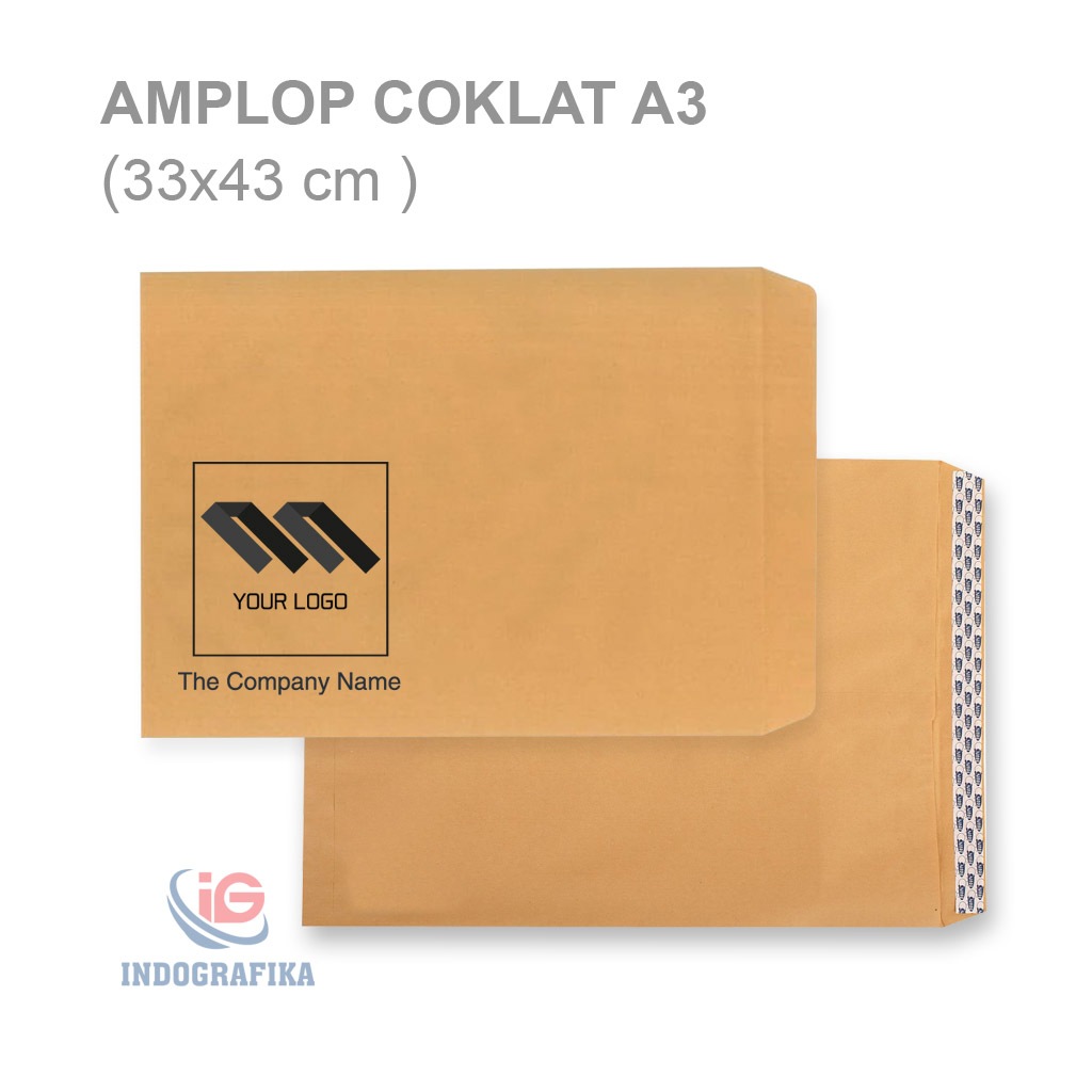 

Amplop Coklat A3 Kraft Custom 33 x 43 cm