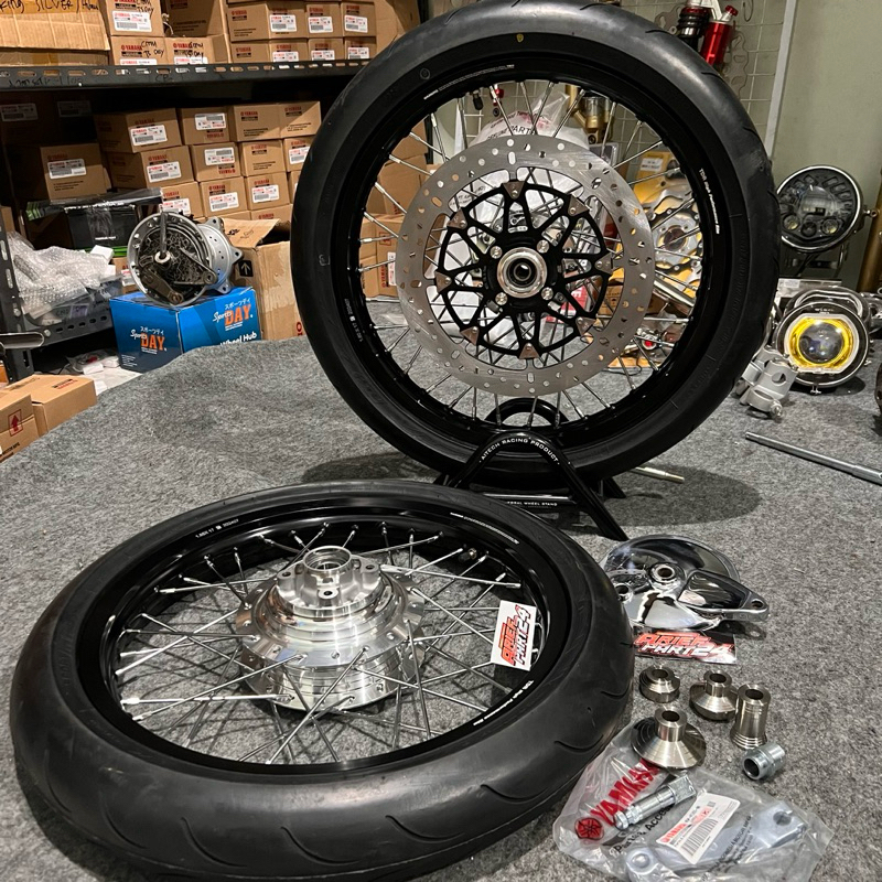 paket velg set tromol bubut cnc gilap tromol depan jupiter belakang rx king set ban fdr mp27 90/80 v