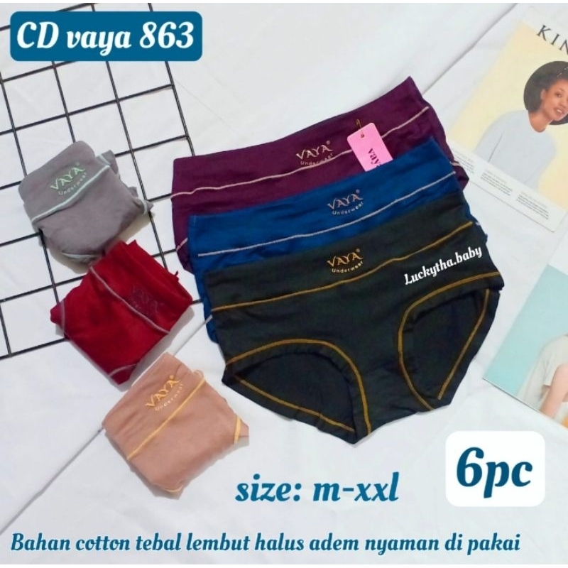 6pcs Celana dalam vaya 863 / cd wanita dewasa vaya / cd vaya 863 / celana dalam wanita