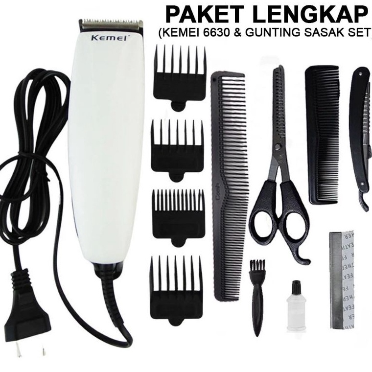 Kejutan Terbaik PAKET LENGKAP ALAT CUKUR RAMBUT KEMEI 673MESIN POTONG RAMBUT ELEKTRIK