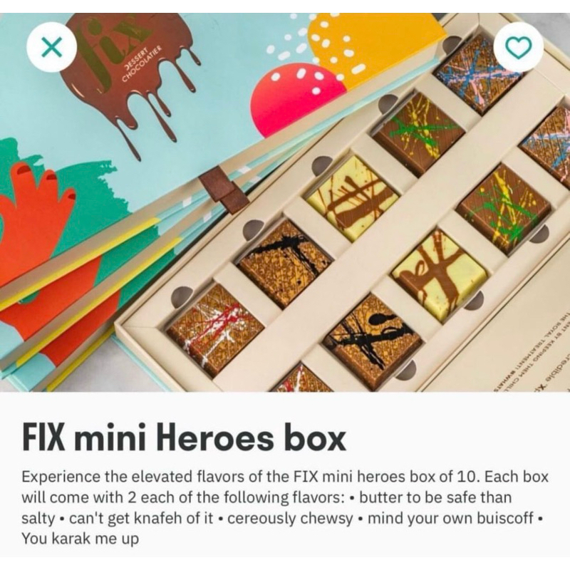 

Fix Chocolate Mini Heroes box