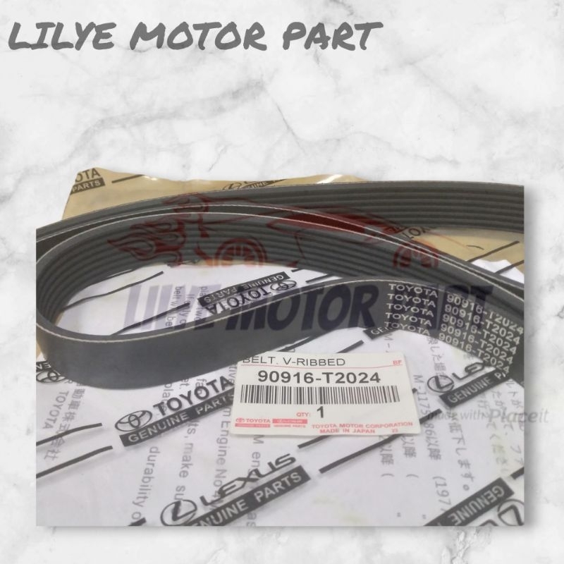 FAN BELT TALI KIPAS TOYOTA INNOVA 2004-2012 FORTUNER HILUX BENSIN 7PK 2300 ORIGINAL 1PC