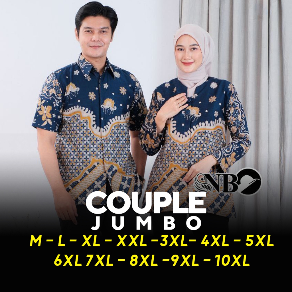 Couple Batik Jumbo Premium - Blus Jumbo - Couple Batik Jumbo - Blus Wanita Jumbo - Kemeja Batik Coup